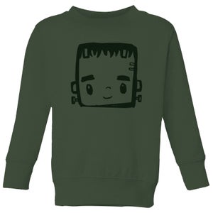 Universal Monsters Frankenstein Head Kids' Sweatshirt - Forest Green