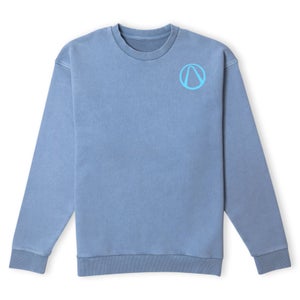 New Tales From The Borderlands Group Sweatshirt - Denim Blue Acid Wash