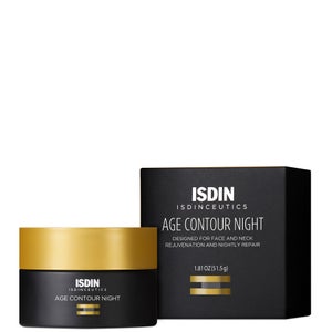 ISDIN Age Contour Night Face and Neck Cream with Melatonin and Peptides. (1.8oz)