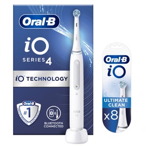 Oral B iO4 White Electric Toothbrush + 8 Refills