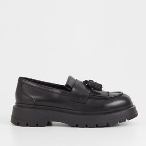 Vagabond Jeff Tassel Detail Leather Loafers