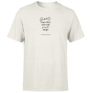 Giant Leaps Start With Small Steps Men's T-Shirt - White Vintage Wash