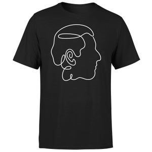 Charles Linework Men's T-Shirt - Black