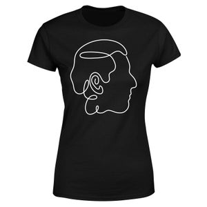 Charles Linework Women's T-Shirt - Black