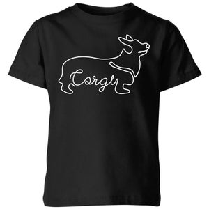 Corgi Kids' T-Shirt - Black