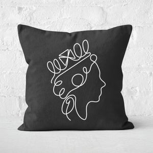 Queen Line Drawing Square Cushion