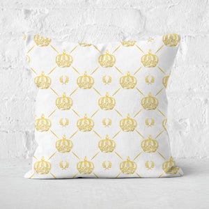 Crown Pattern Square Cushion