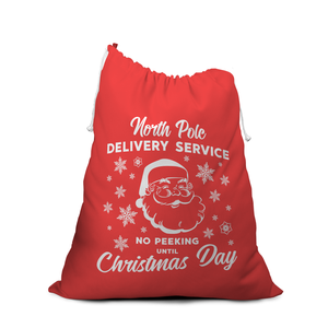 North Pole Delivery Service Christmas Santa Sack