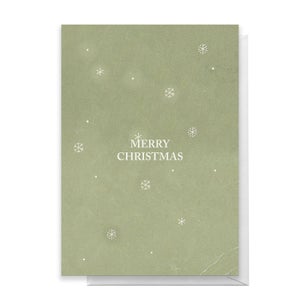 Merry Christmas Snowflakes Greetings Card