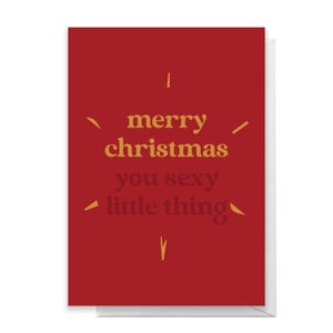 Merry Christmas You Sexy Little Thing Greetings Card