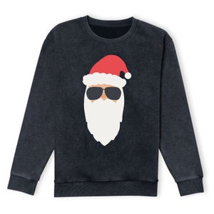 Cool Santa Sweatshirt - Black Acid Wash
