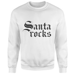 Santa Rocks Sweatshirt - White