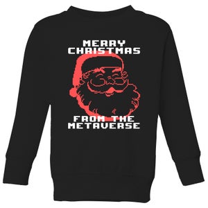 Merry Christmas From The Metaverse Kids' Sweatshirt - Black