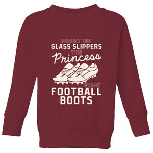 This Princess Wear Football Boots Kids' Sweatshirt - Burgundy