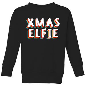 Xmas Elfie Kids' Sweatshirt - Black