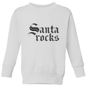 Santa Rocks Kids' Sweatshirt - White