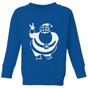 Rock On Santa Kids' Sweatshirt - Blue
