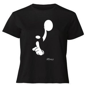 Shush Women's Cropped T-Shirt - Black