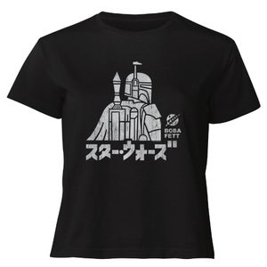 Camiseta corta Kana Boba Fett para mujer de Star Wars - Negro