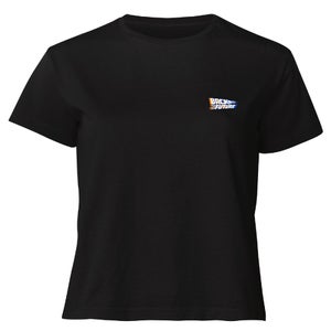 Back To The Future Women's Cropped T-Shirt - Black