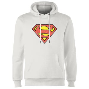 Official Superman Crackle Logo Hoodie - White
