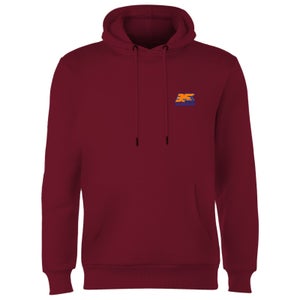Back To The Future 35 Hill Valley Front Hoodie - Burgundy