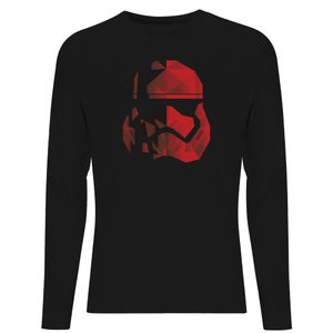 Jedi Cubist Trooper Helmet Black Men's Long Sleeve T-Shirt - Black
