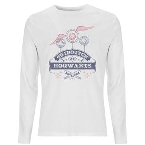 Harry Potter Quidditch At Hogwarts Men's Long Sleeve T-Shirt - White
