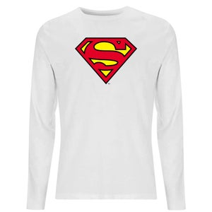 Official Superman Shield Men's Long Sleeve T-Shirt - White