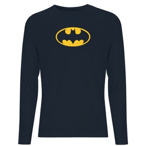Camiseta de manga larga para hombre de Justice League Batman Logo - Azul marino