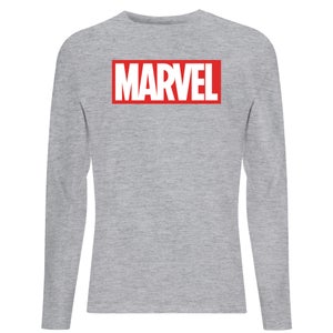 Marvel Logo Men's Long Sleeve T-Shirt - Grey