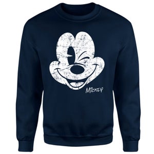 Sudadera Worn Face de Mickey Mouse - Azul marino
