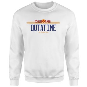 Back To The Future Outatime Plate Sweatshirt - White