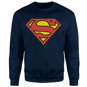 Official Superman Crackle Logo Sweatshirt - Navy