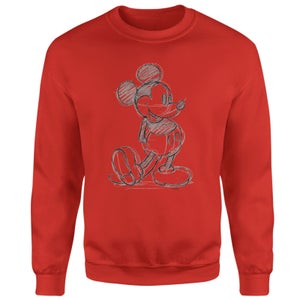 Disney Mickey Mouse Sketch Sweatshirt - Red