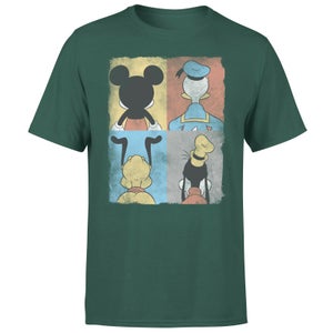 Donald Duck Mickey Mouse Pluto Goofy Tiles Men's T-Shirt - Green