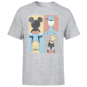 Donald Duck Mickey Mouse Pluto Goofy Tiles Men's T-Shirt - Grey