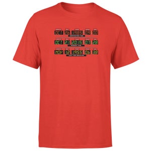 Back To The Future Destination Clock Men's T-Shirt - Red