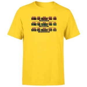 Back To The Future Destination Clock Men's T-Shirt - Yellow