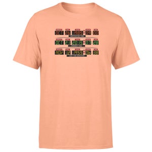 Back To The Future Destination Clock Men's T-Shirt - Coral