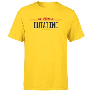 Camiseta Back To The Future Outatime Plate para hombre - Amarillo