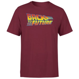 Back To The Future Classic Logo Men's T-Shirt - Burgundy