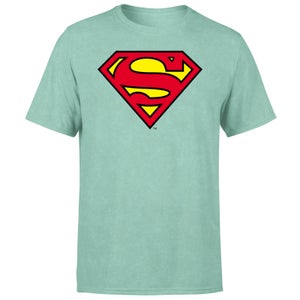 Official Superman Shield Men's T-Shirt - Mint Acid Wash