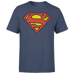 Official Superman Crackle Logo Men's T-Shirt - Navy