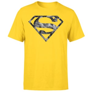 Marble Superman Logo Men's T-Shirt - Yellow