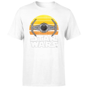 Star Wars Classic Sunset Tie Men's T-Shirt - White