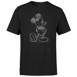 Disney Mickey Mouse Sketch Men's T-Shirt - Black
