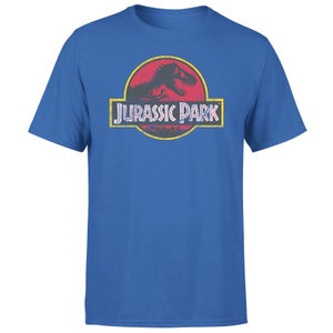 Jurassic Park Logo Vintage Men's T-Shirt - Blue