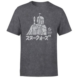 Star Wars Kana Boba Fett Men's T-Shirt - Black Acid Wash