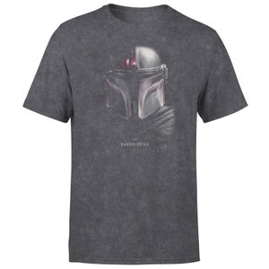 Star Wars Rise Of Skywalker The Mandalorian Poster Men's T-Shirt - Black Acid Wash